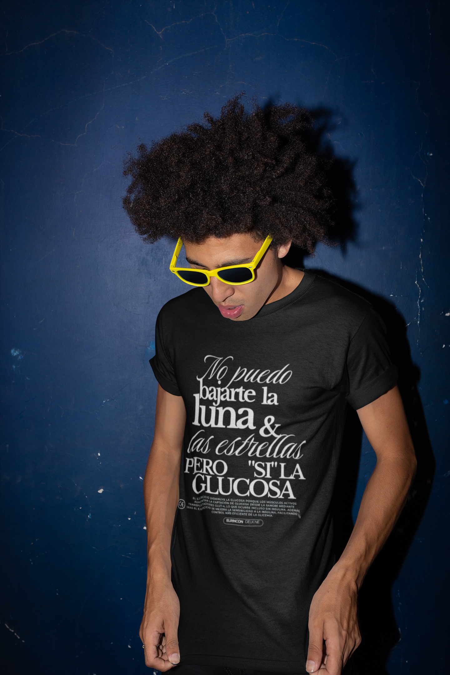 Polera Diseño Salud — “No puedo bajarte la luna y las estrellas, pero sí la glucosa”
