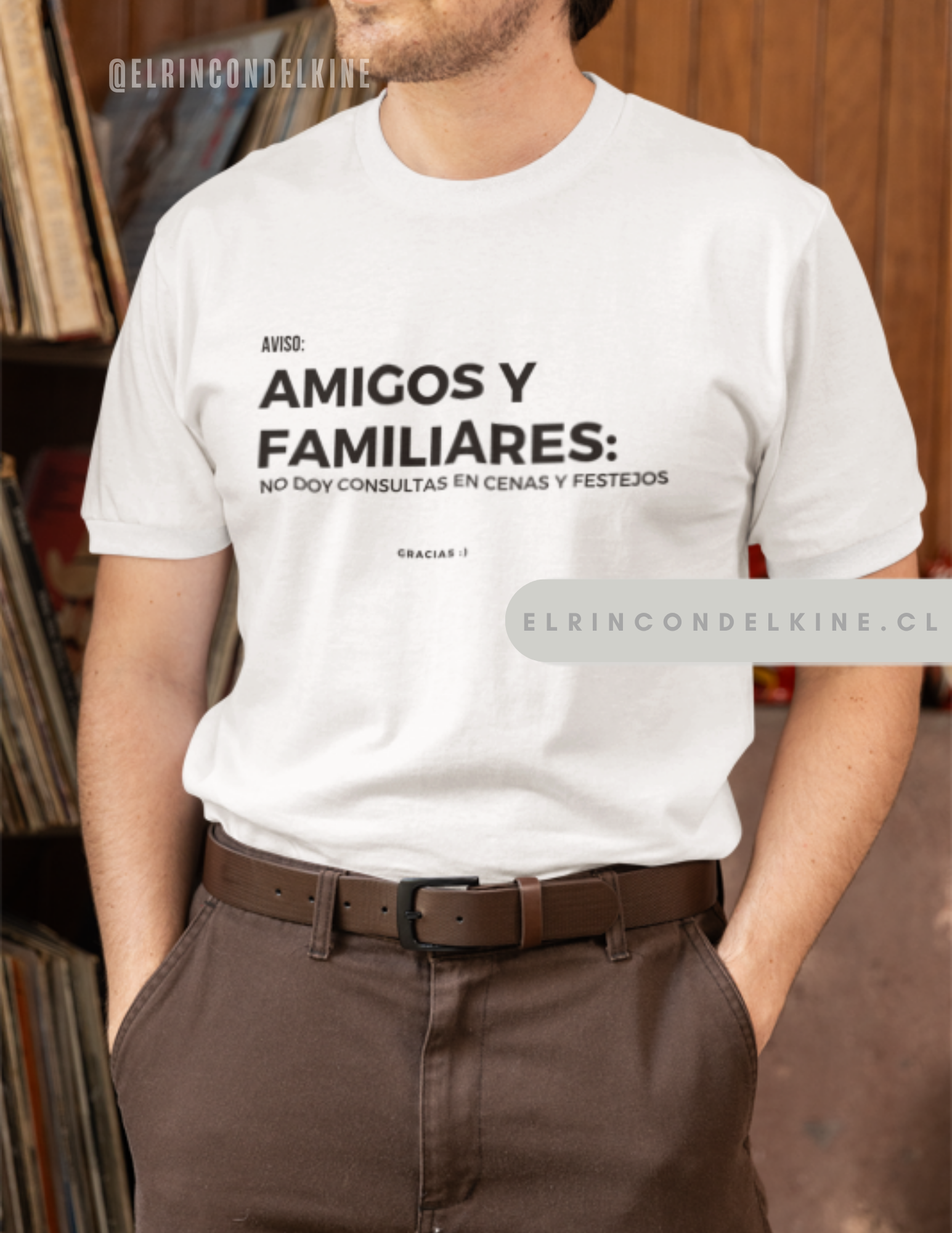 Polera “Aviso: Amigos y Familiares”