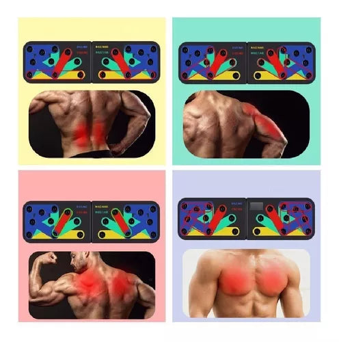 Tablero Push-Up Multifuncional con Guía de Ejercicios