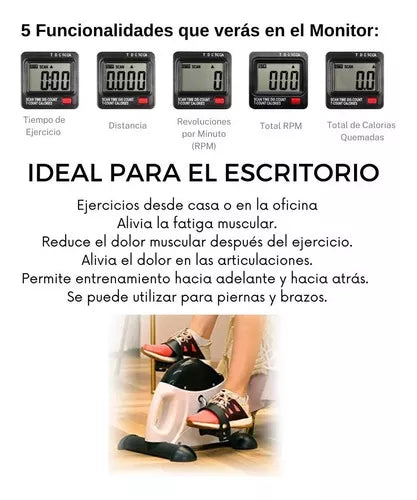 Mini Bicicleta Estática con Monitor LCD