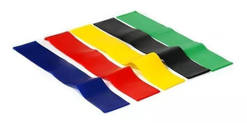 5 Bandas Elásticas de Resistencia Progresiva para Entrenamiento y Rehabilitación